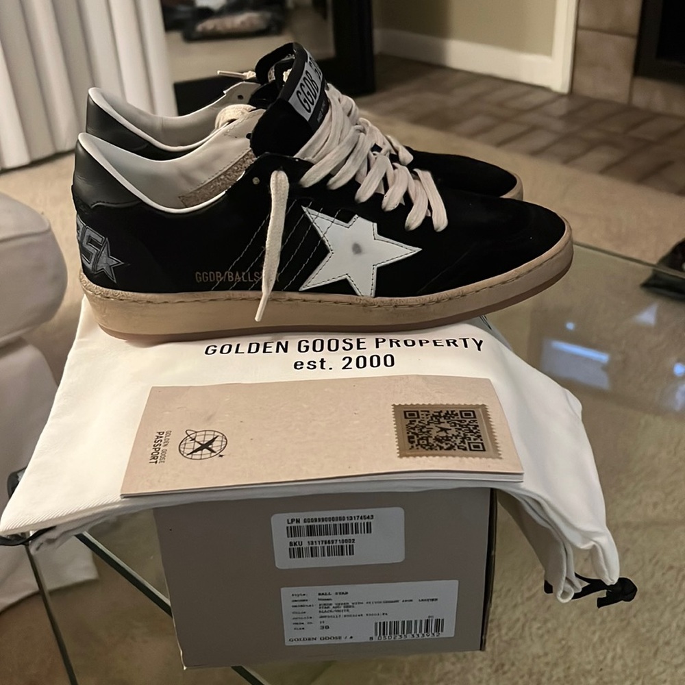 Golden Goose Black and White Sneakers
